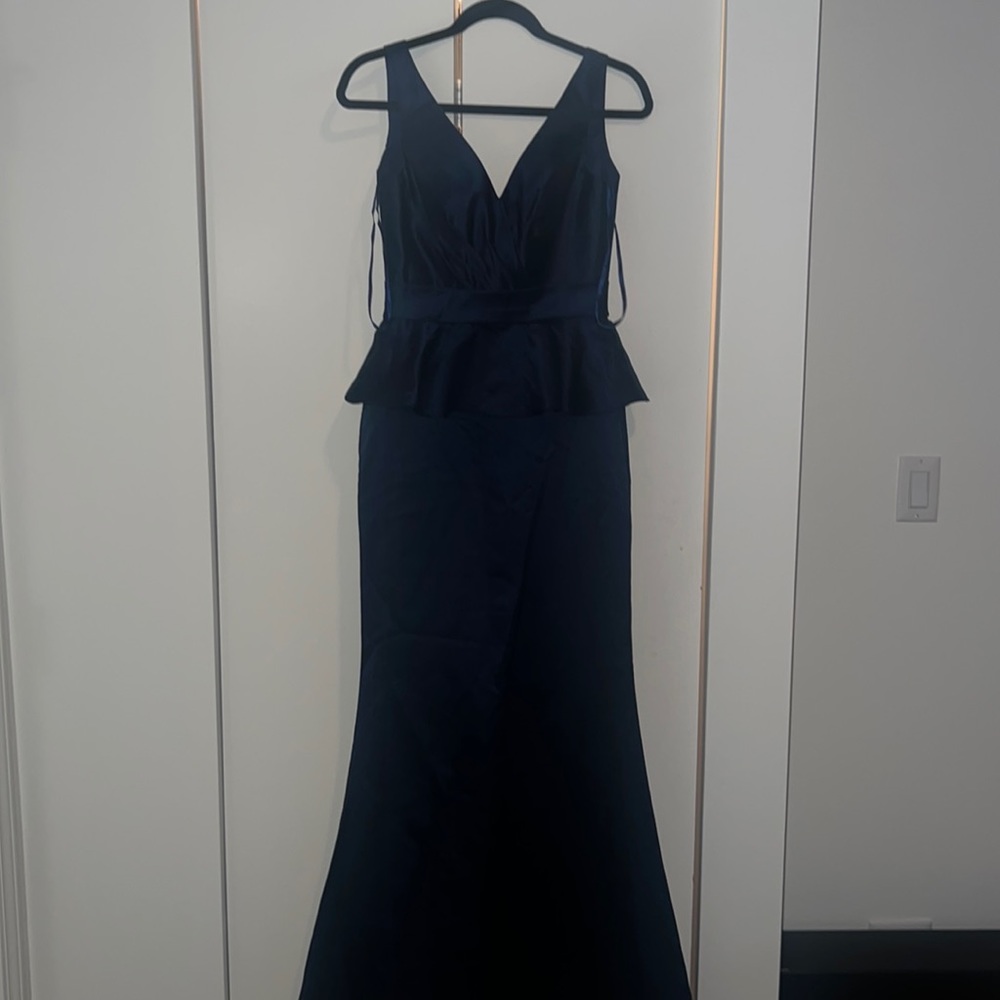 Allure Bridesmaides Navy Dress